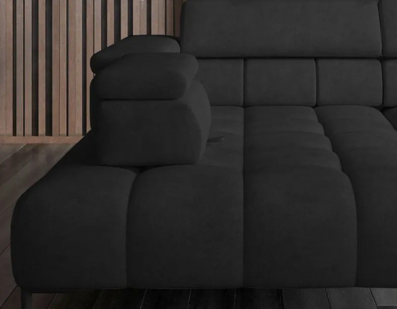 Narożnik PLAZA XL Lewostronny Elektryczna regulacja Tkanina MONOLITH 95 WERSAL