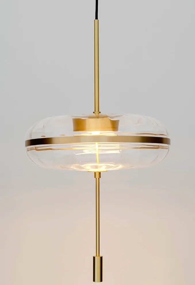 Lampa wisząca z okrągłym kloszem szklanym Chaplin 360