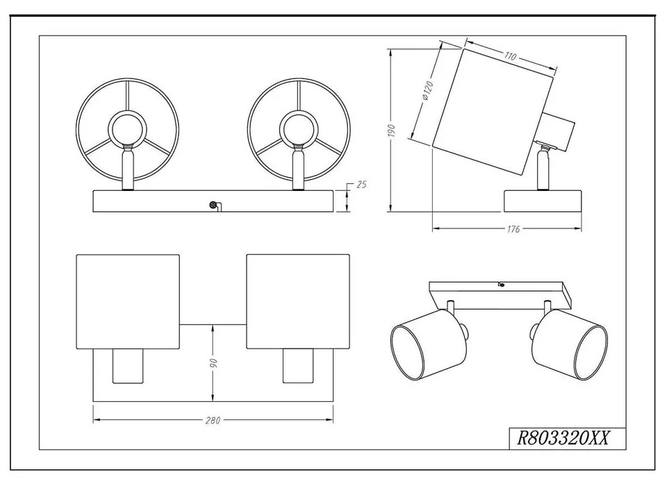 Biała/szara lampa sufitowa z tekstylnym kloszem ø 12 cm Tommy – Trio