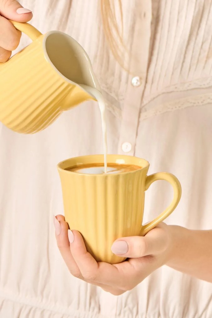 Żółty ceramiczny dzbanek 200 ml MYNTE LEMONADE