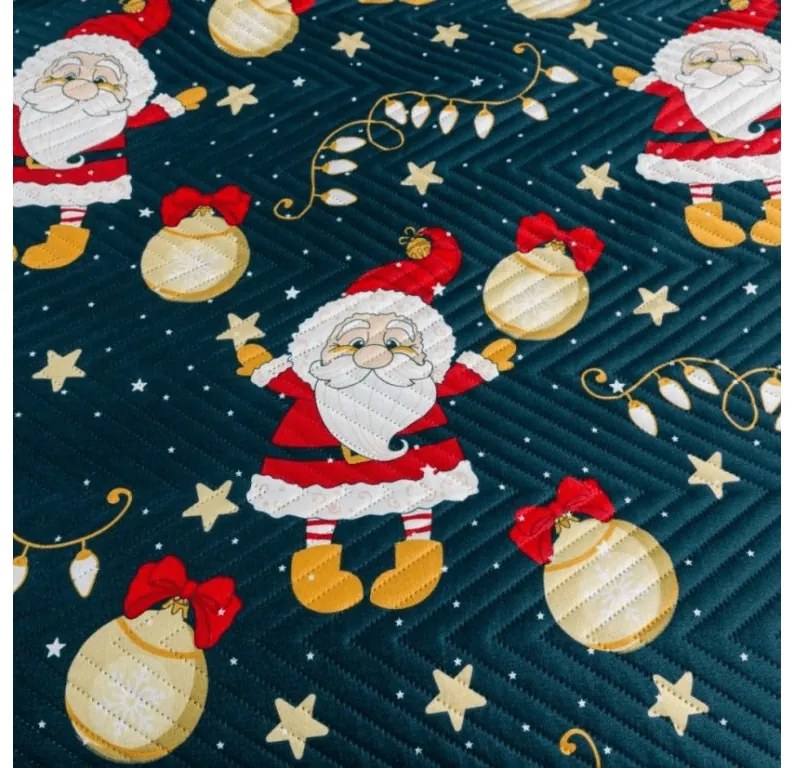 Narzuta na łóżko SANTA, niebieska Rozmiar: 200 x 220 cm