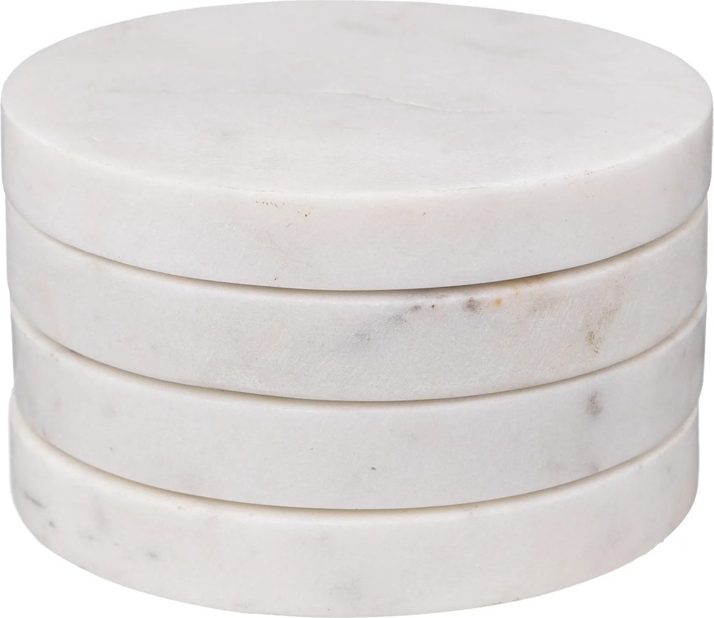 Podkładki pod kubki MARBLE, Ø 10 cm, 4 sztuki