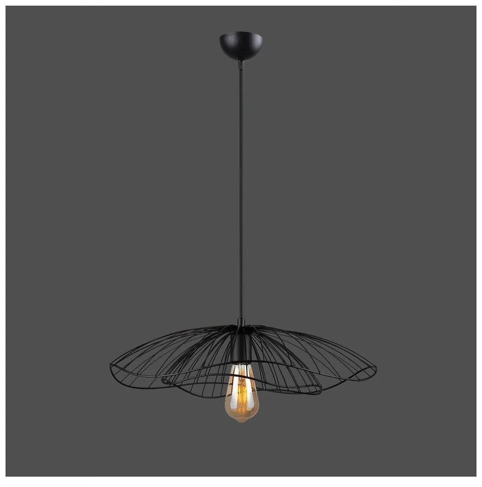 Czarna lampa wisząca Squid Lighting Root, wys. 111 cm