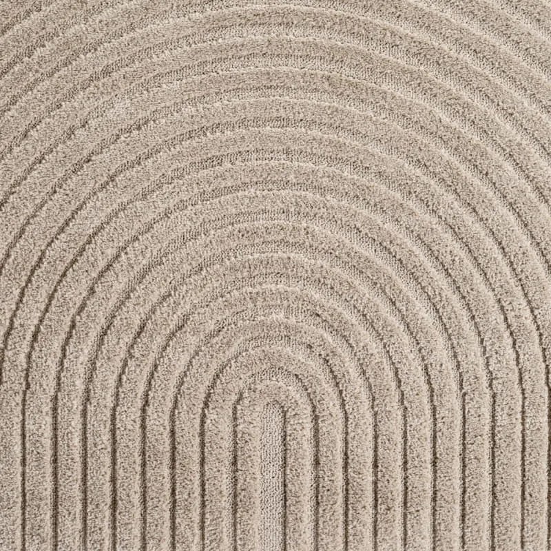 Dywan nowoczesny 3D Art beżowy Geometria koło 80 cm x 80 cm