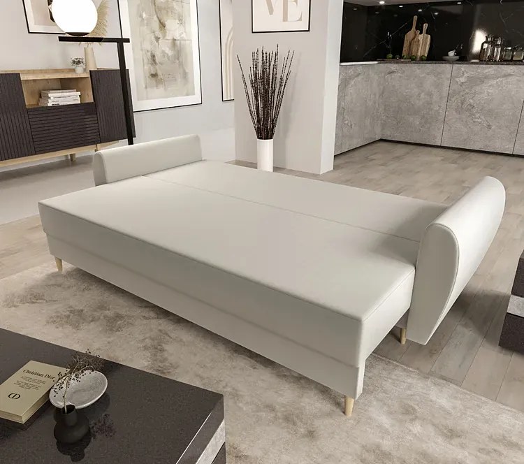 Beżowa sofa rozkładana W4-F40