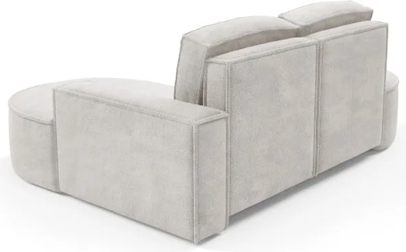 Narożnik MOLLY Prawostronny bez funkcji spania, wolnostojący tkanina CURIO 02 Biały