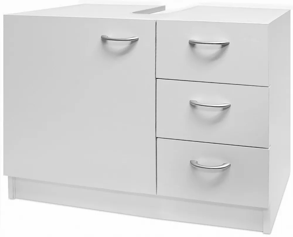 Szafka pod umywalkę z 3 szufladami SILKE, 63x30x54cm, biała Casaria