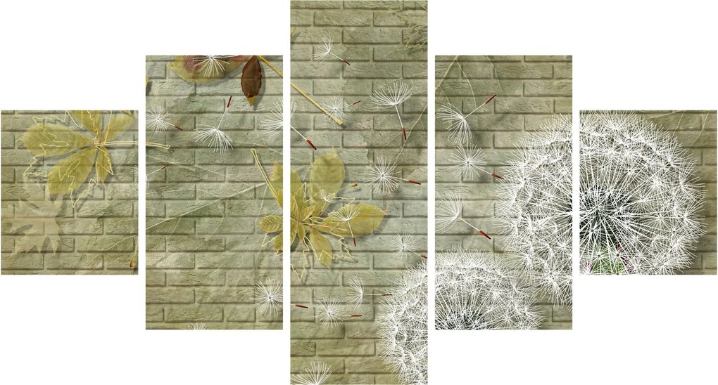 Obraz - Dmuchawce unoszone wiatrem (125x70 cm)