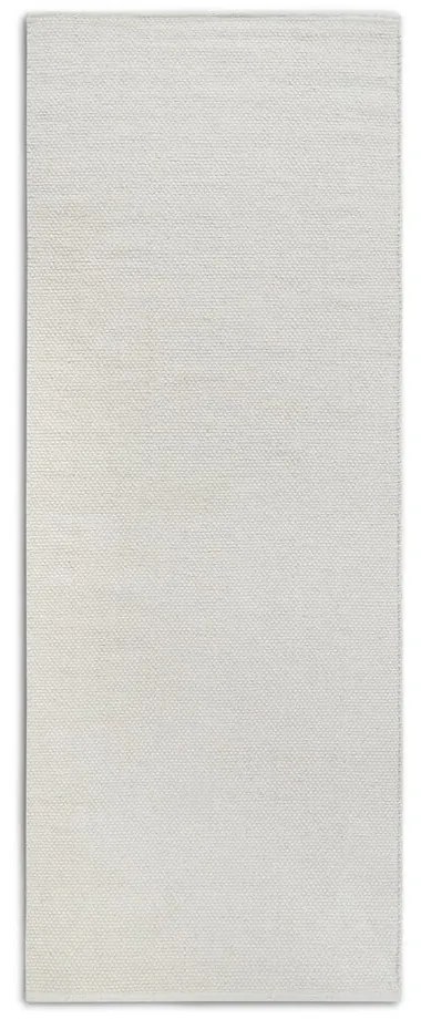 Kremowy chodnik z mieszanki wełny tkany ręcznie 80x200 cm Pradesh Natural White – Elle Decoration