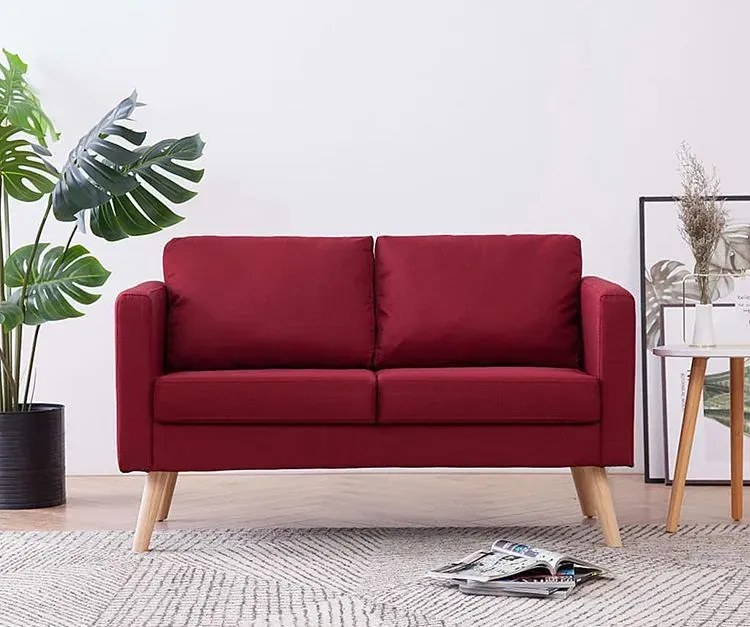 Dwuosobowa kanapa w kolorze czerwonego wina - Imex 2X