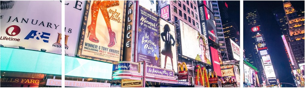 Obraz - New York Theater District (170x50 cm)