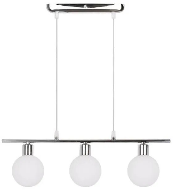 Lampa wisząca w kolorze srebra ze szklanym kloszem 10x52 cm Oden – Candellux Lighting