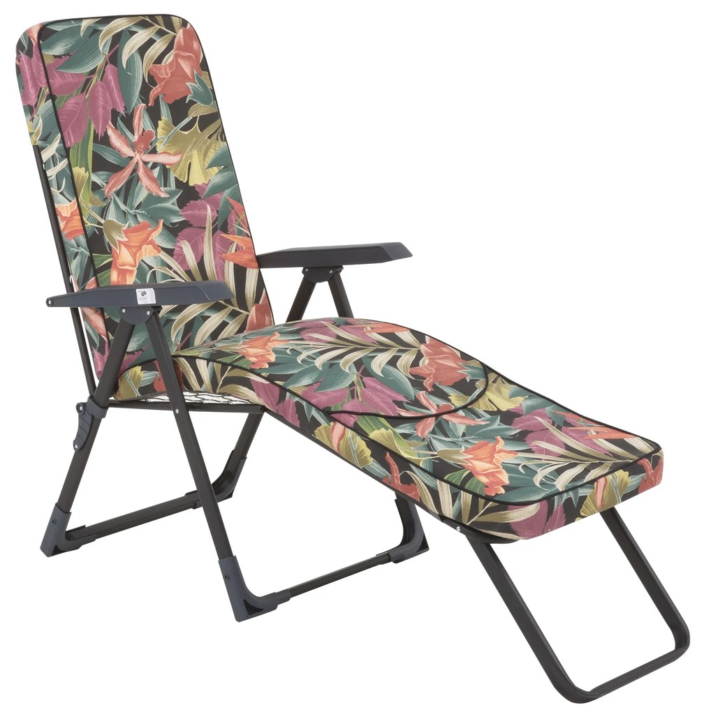 Leżak ogrodowy z podnóżkiem Modena Black Edition kwadrat G052-23IB PATIO