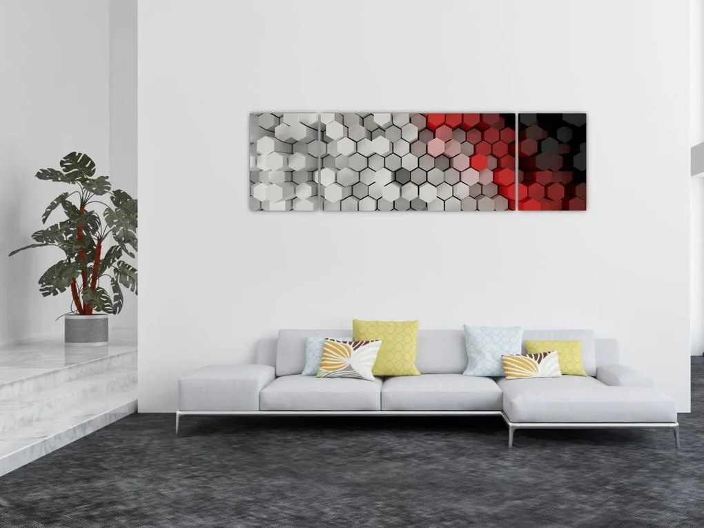 Obraz - sześciokąty 3D (170x50 cm)
