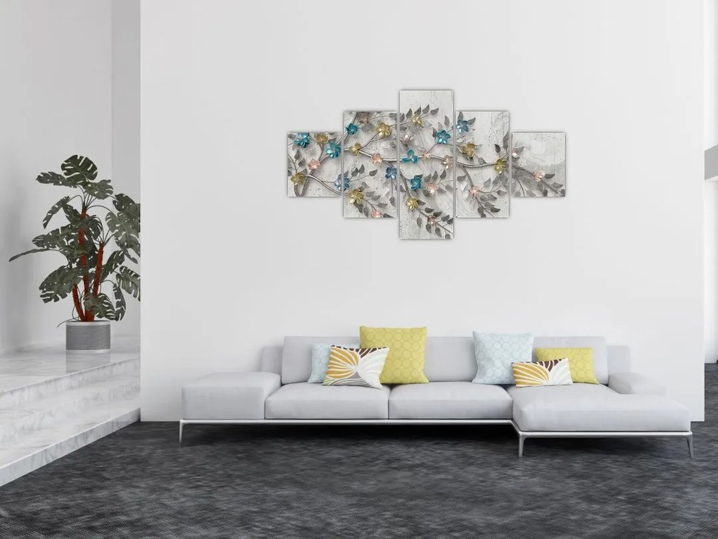 Obraz - Na gałęzi - abstrakcja (125x70 cm)