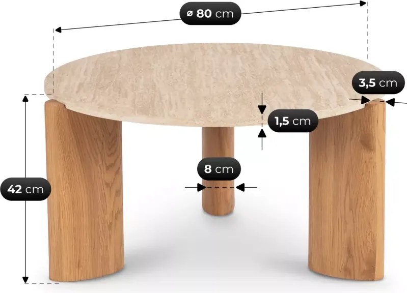 Stolik TRAVERTINO MAX – funkcjonalny model w kilku wariantach