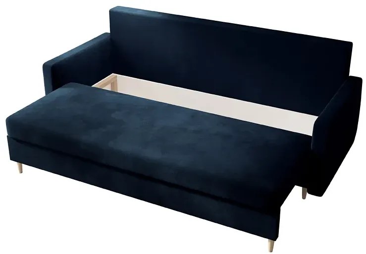 Granatowa sofa rozkładana z funkcją spania B1-P40