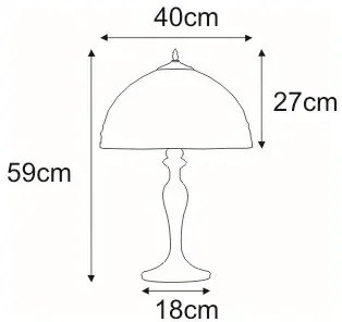 Lampka stołowa witrażowa w stylu retro - S999-Awinion