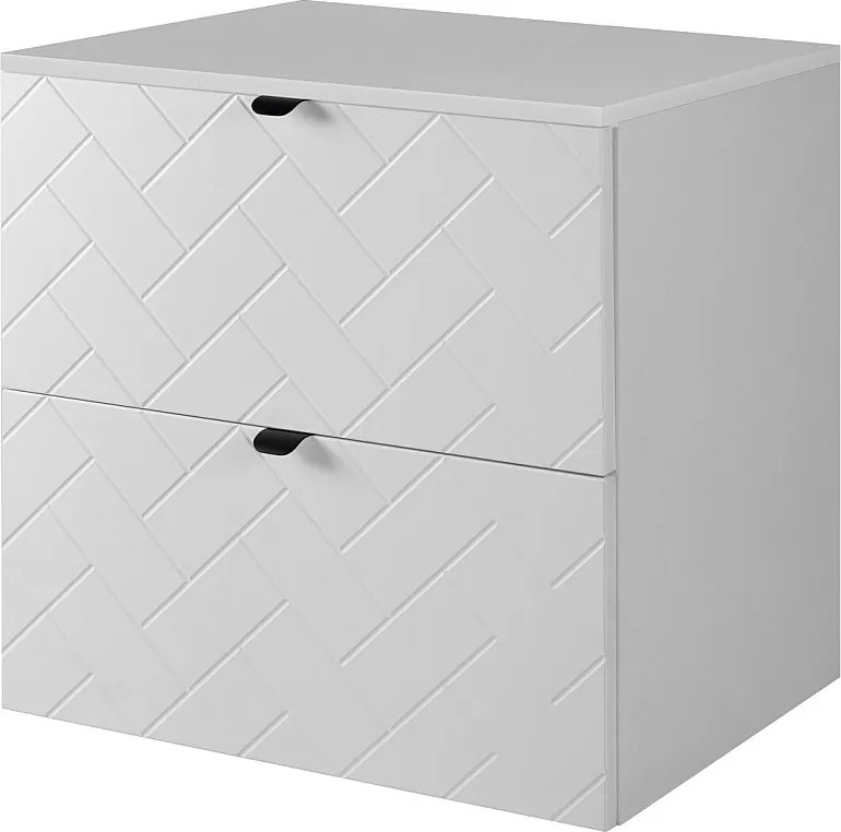 Meble łazienkowe, Biały Mat, 60 x 57 x 46 cm, uchwyty czarne