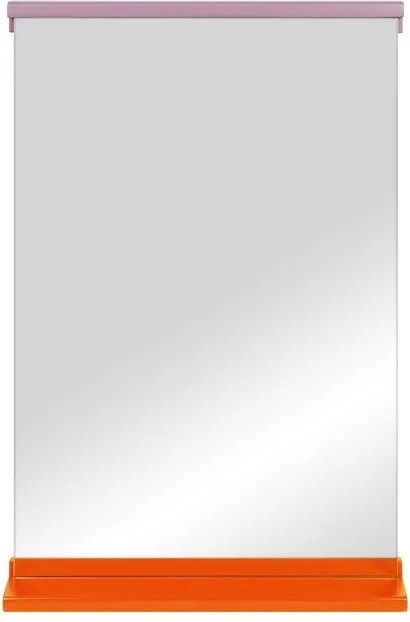 Lustro z półką z drewnianą ramą ścienne 50x75 cm Lun – noo.ma