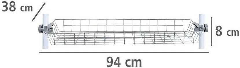 Koszyk do garderoby, szafy HERKULES 2 sztuki, 83x38x8cm, WENKO