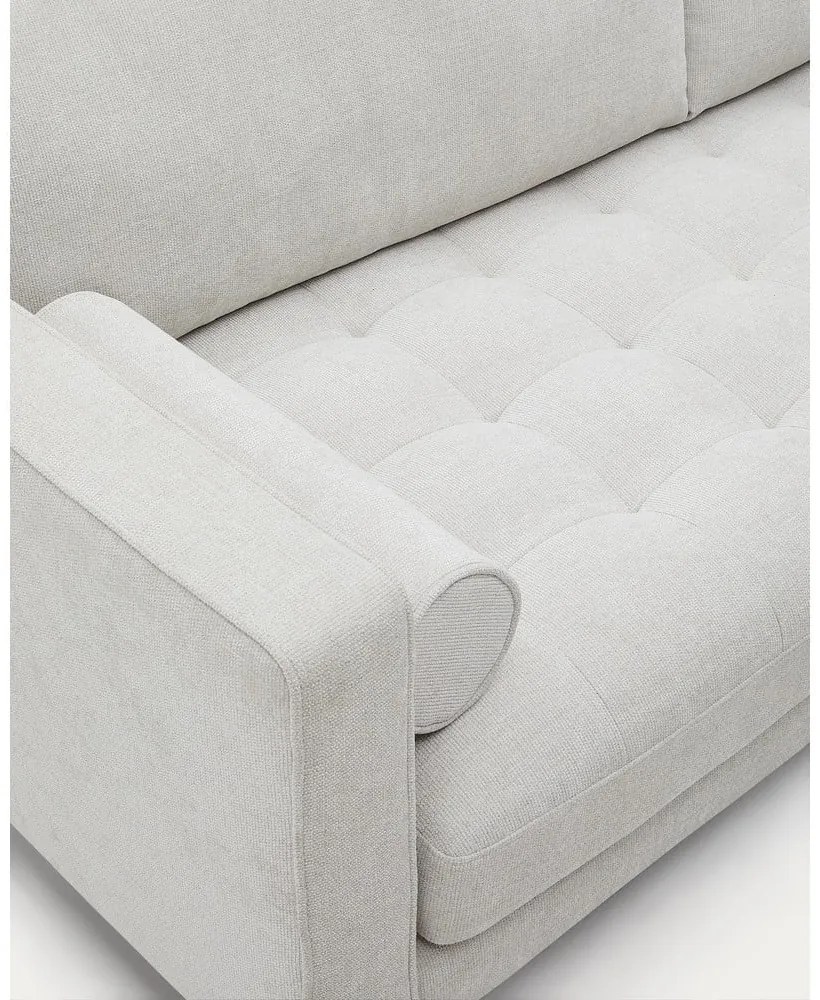 Szarobeżowa sofa z tkaniny szenilowej 222 cm Debra – Kave Home