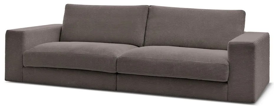 Szarobrązowa sztruksowa sofa 274 cm Leonard – Bobochic Paris