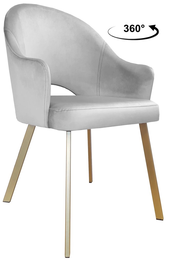 Krzesło obrotowe Velvet podstawa Profil złota MG39