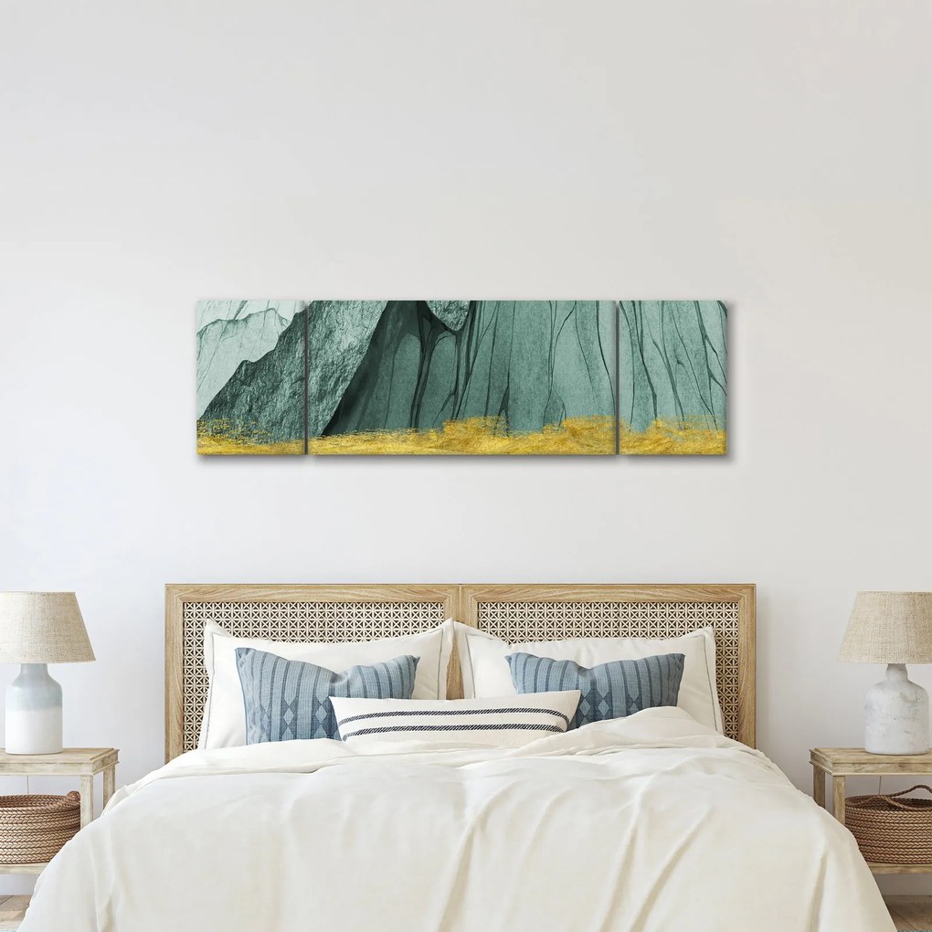 Obraz - Emerald Mountains N⁰3 (170x50 cm)