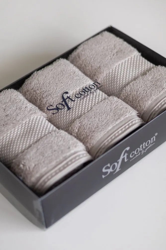 Zestaw podarunkowy małych ręczników DELUXE, 3 szt Fioletowy