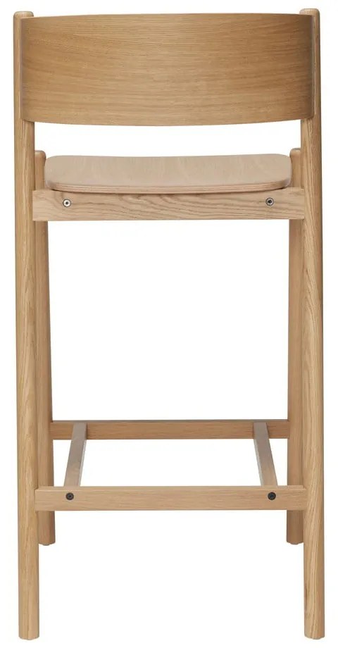 Hoker w dekorze dębu (wysokość siedziska 75 cm) Oblique – Hübsch
