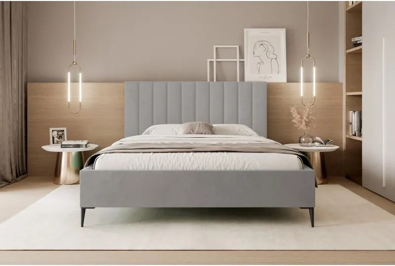 Łóżko Mona Slim III 160 Tkanina ABRIAMO 05 stelaż metalowy