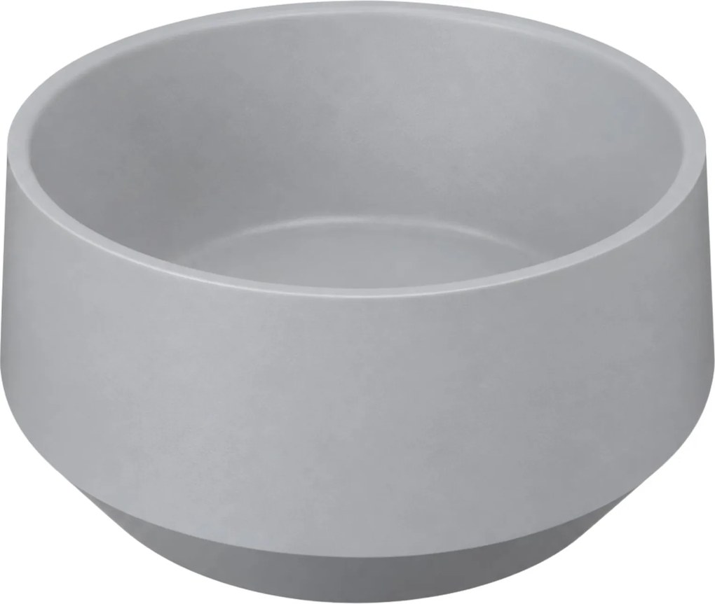Massi Umywalka nablatowa okrągła z konglomeratu szara matowa 33cm KANA Grey Matt