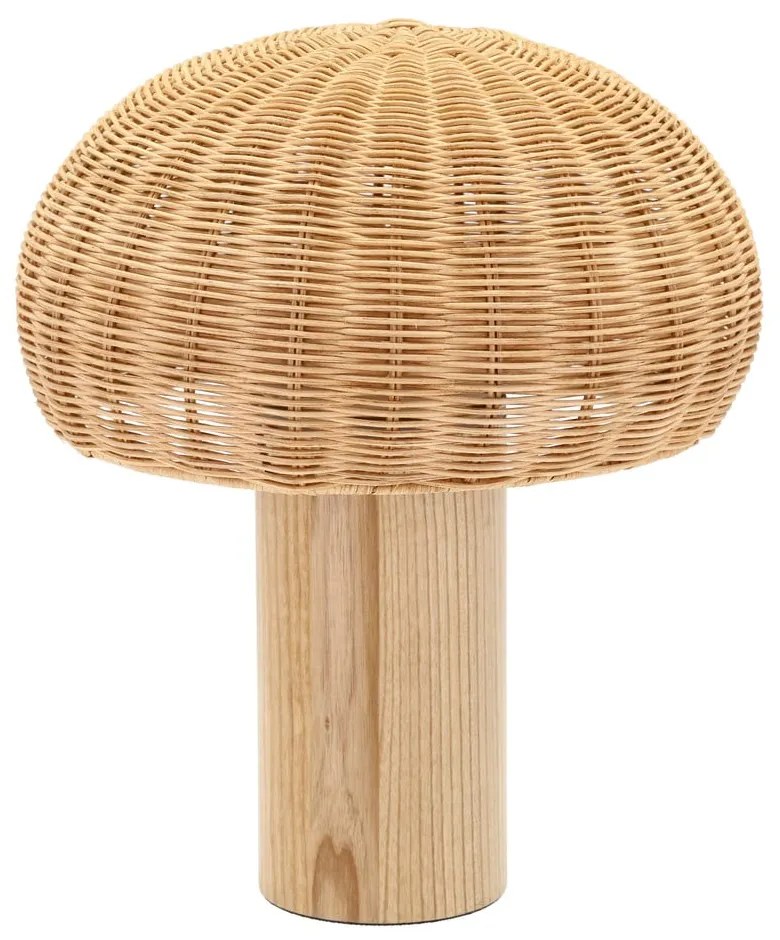 Lampa stołowa LED z rattanowym kloszem (wysokość 32 cm) – Villa Collection