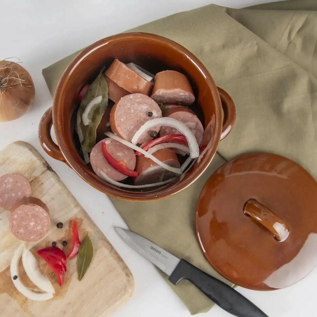 Orion Ceramiczny garnek do smalcu z pokrywką, 0,7l, 0,7 l