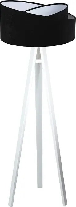 Czarno-biała nowoczesna lampa stojąca trójnóg W0-K17