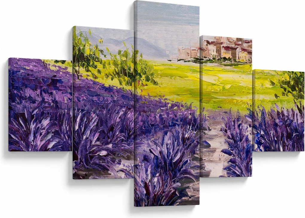 Obraz - Prowansja, Francja, malarstwo olejne (125x70 cm)