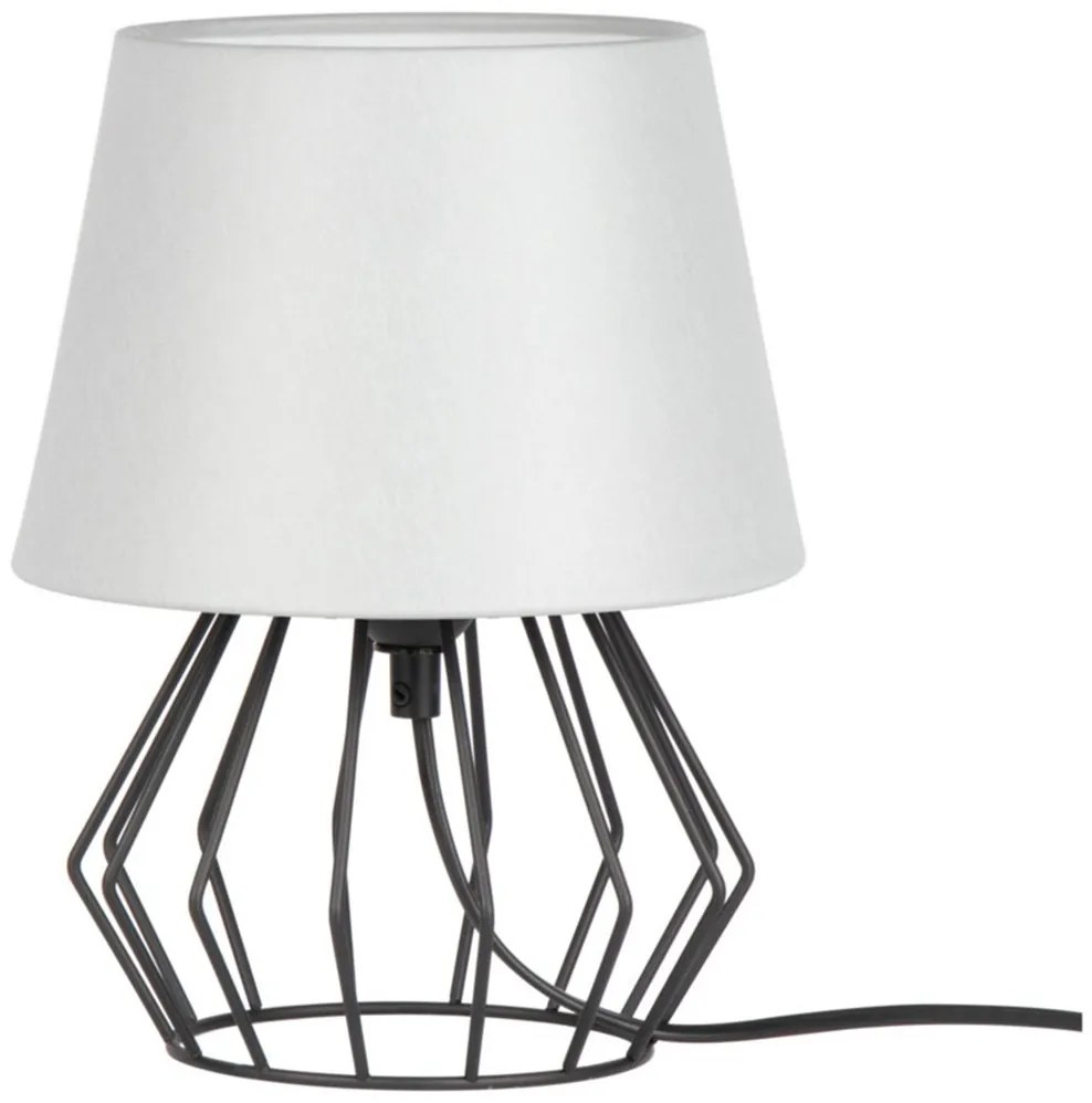 Spot-Light 7668104 - Lampa stołowa MANGOO 1xE27/40W/230V szaro-czarna