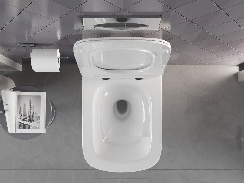Mexen Timo miska wc Rimless Tornado z deską wolnoopadającą slim, duroplast, biała połysk - 30650200T