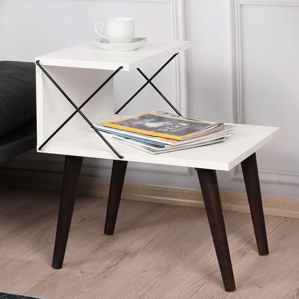 Stolik nocny Cross White