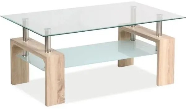 ŁAWA LISA BASIC II TRANSP./DĄB SONOMA 100x60x55 SIGNAL