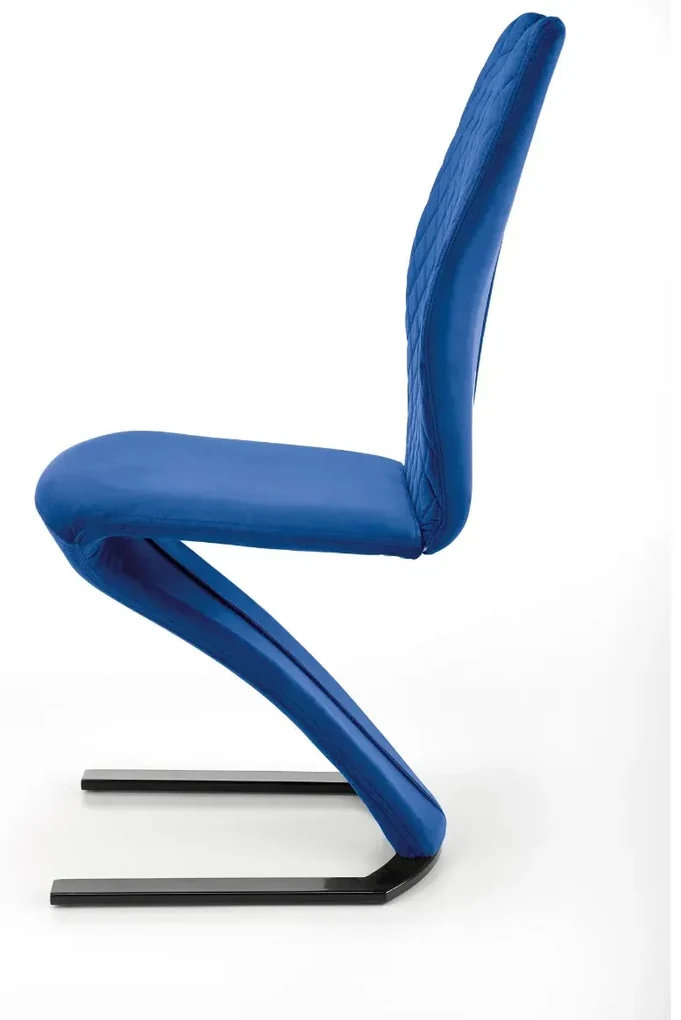 Krzesło tapicerowane K442 VELVET granatowe HALMAR