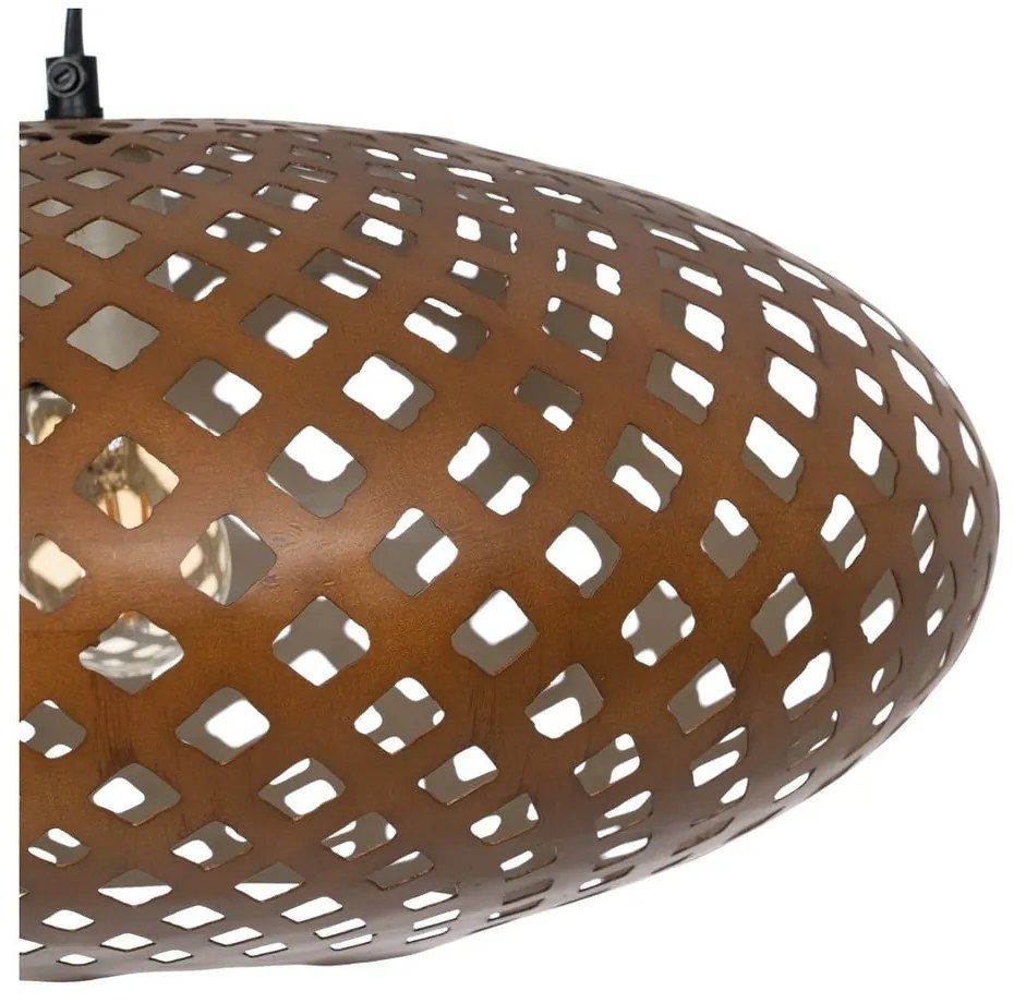 Lampa wisząca w kolorze złota z metalowym kloszem ø 44 cm – Ixia