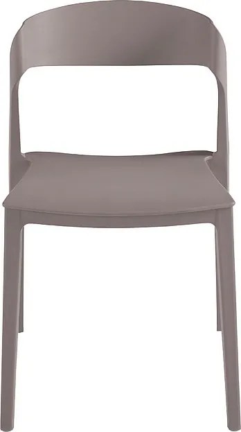 Zestaw 2 nowoczesnych krzeseł składanych w kolorze gołębiej szarości "Quorathis" z polipropylenu do jadalni o wymiarach 49x52 cm i wys. 77 cm