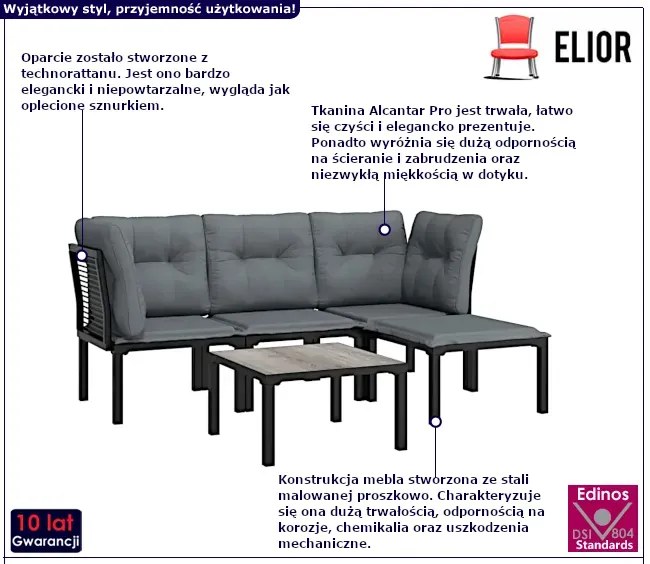 5-częściowy zestaw ogrodowy - Eglam