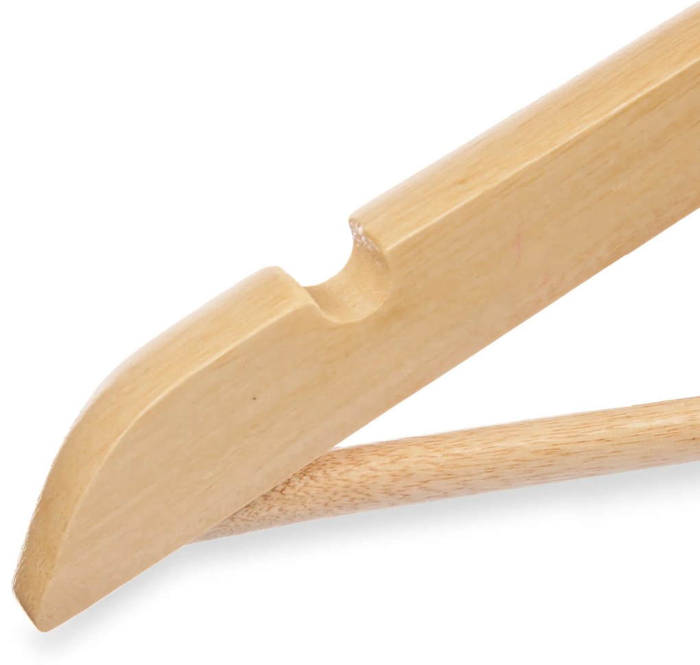 Drewniane wieszaki do garderoby WOODEN, 8 sztuk