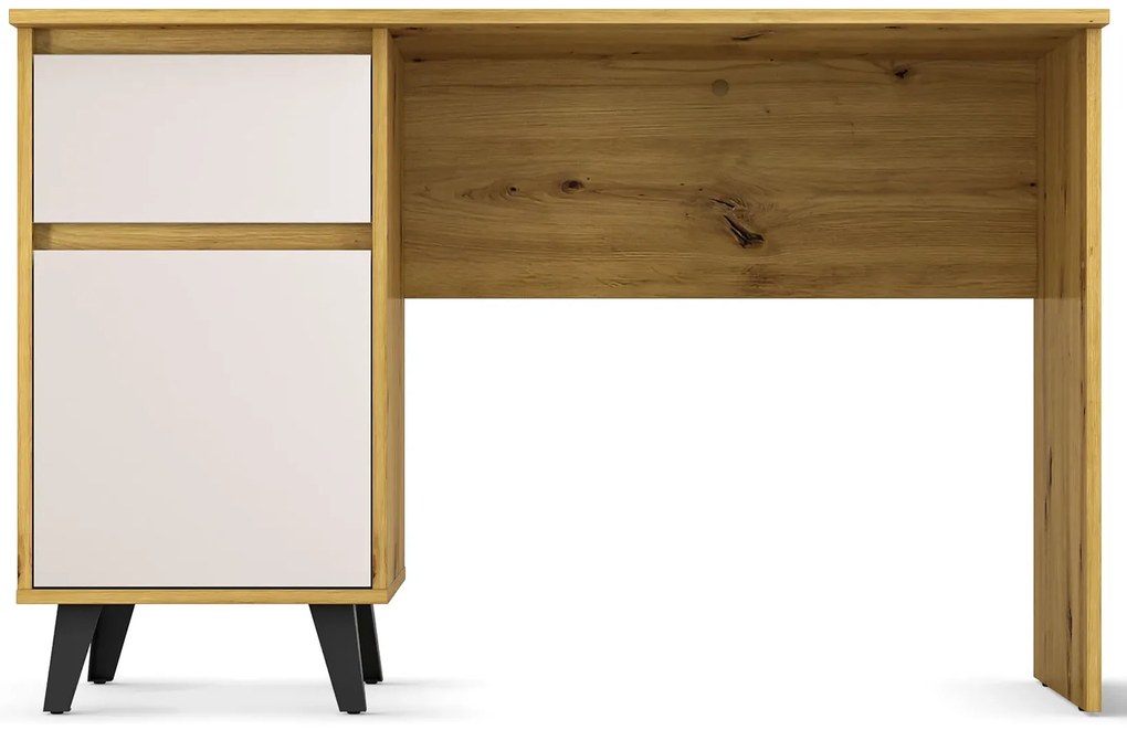 Biurko w stylu skandynawskim dąb artisan + kaszmir P5-D34