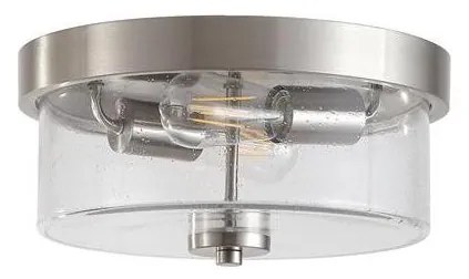 Searchlight 66210-2SS PRESTON lampa sufitowa do łazienki 2xE27/60W/230V IP44 średnica 33 cm srebrna