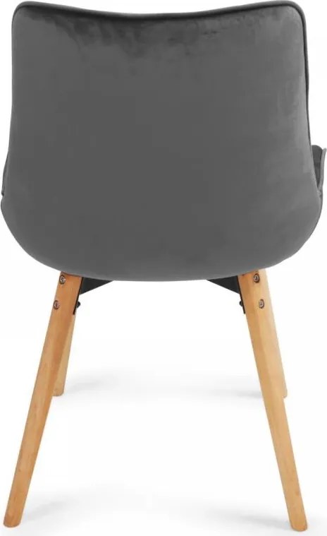 MIADOMODO Zestaw krzeseł do jadalni, ciemnoszary 2 sztuki