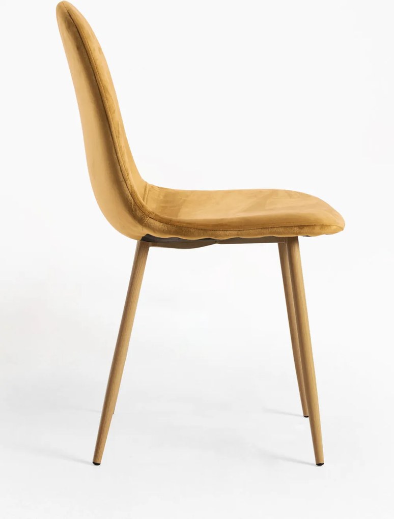 Zestaw 4 Krzese Teok Aksamitne